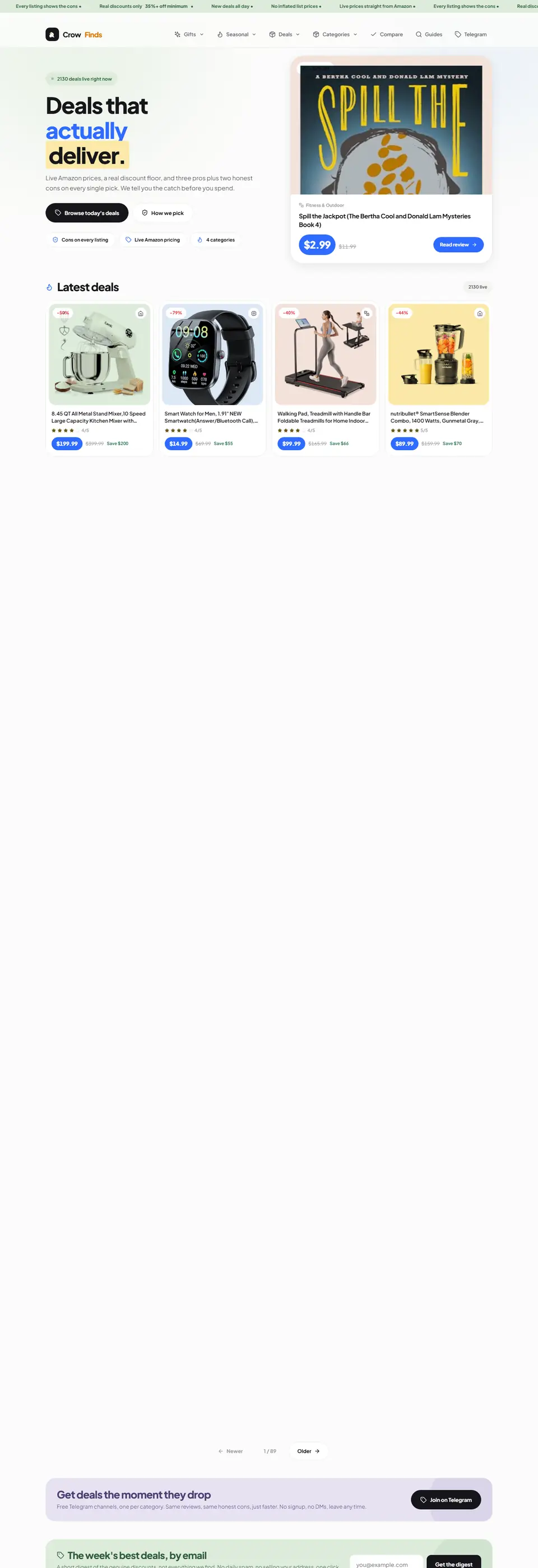 CrowFinds website