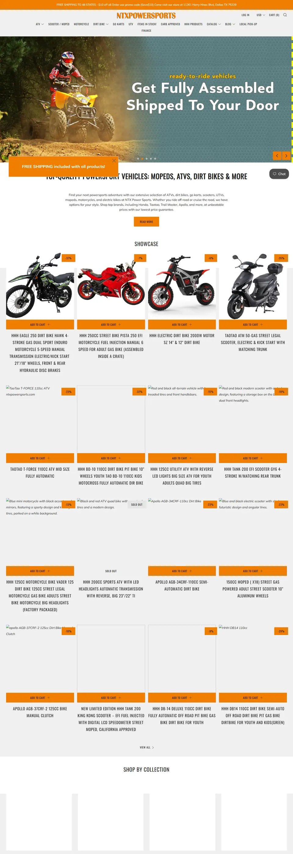 NTX Powersports website